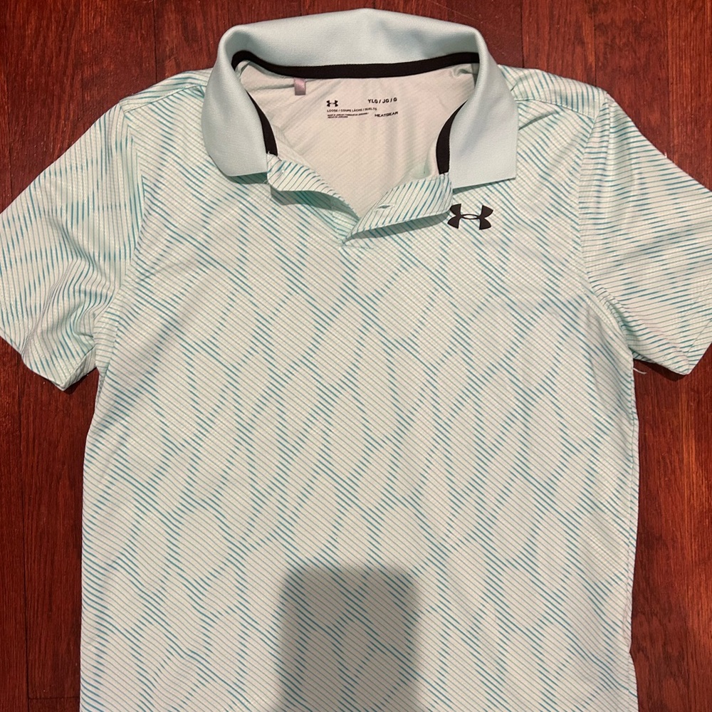Boys Printed Under Armor Polo- Size Large